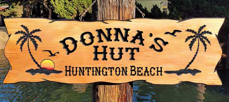 Calico Wood Signs - Beach Welcome Sign