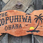 Custom Beach House Signs with Palm Tree - Calico Wood Signs