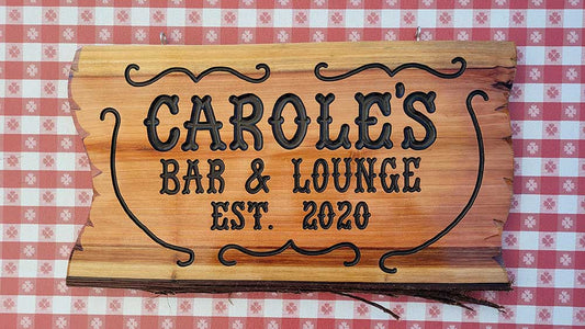 Last Name Wood Signs Scrolls - Calico Wood Signs