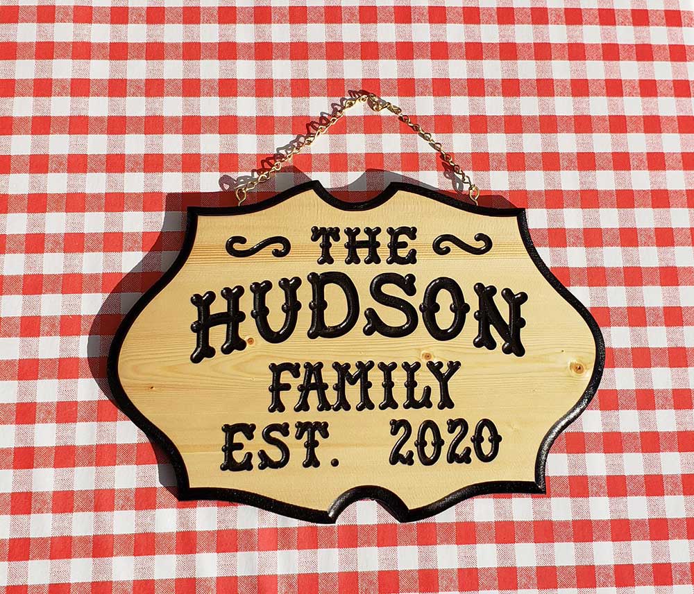 Rustic Family Name Signs - Calico Wood Signs