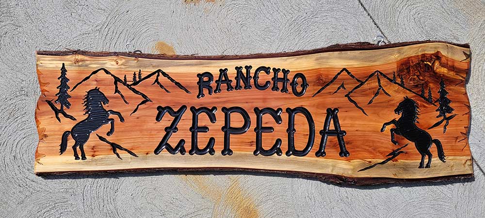 Rustic Wood Signs with Horse Silhouettes - Calico Wood Signs