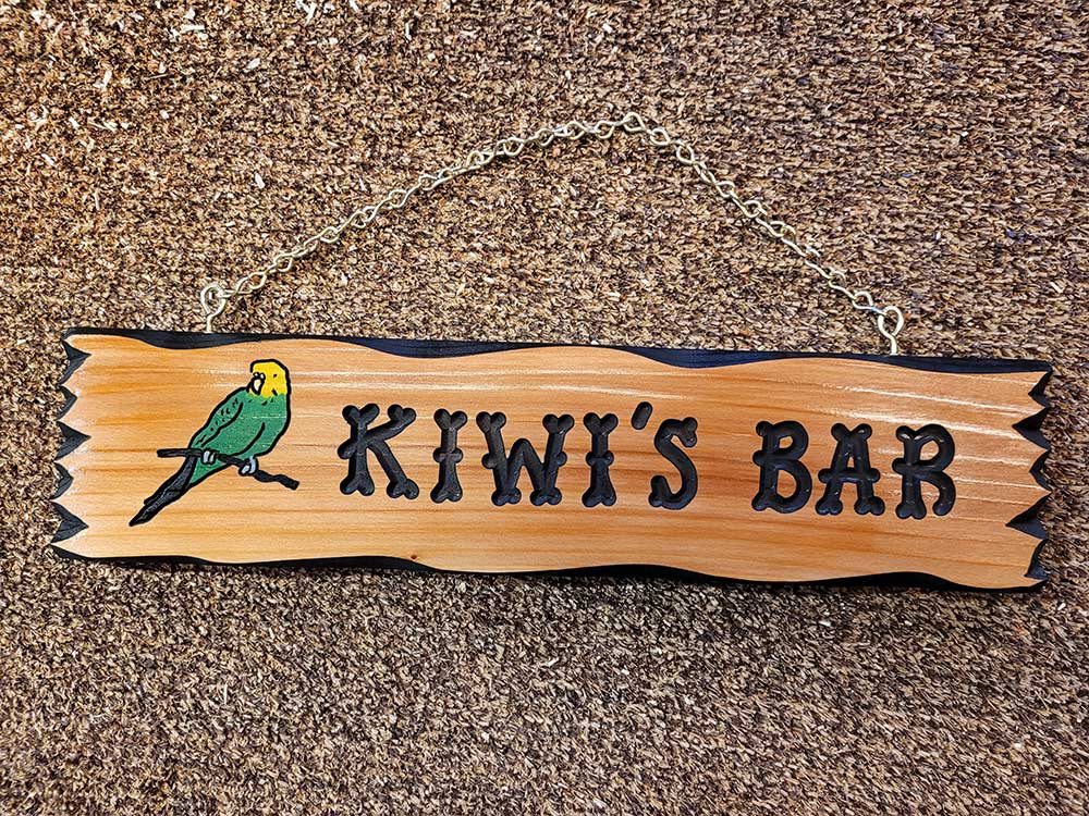 Sign Parrot - Calico Wood Signs