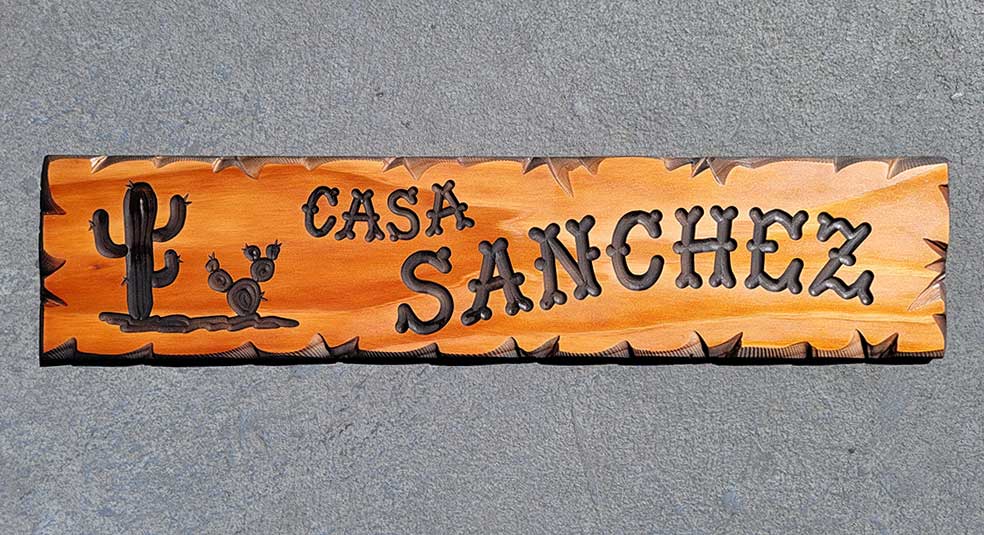 Wood Craft Signs with Cactus Silhouettes - Calico Wood Signs