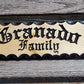 Wooden Family Name Signs in Old English - Calico Wood Signs