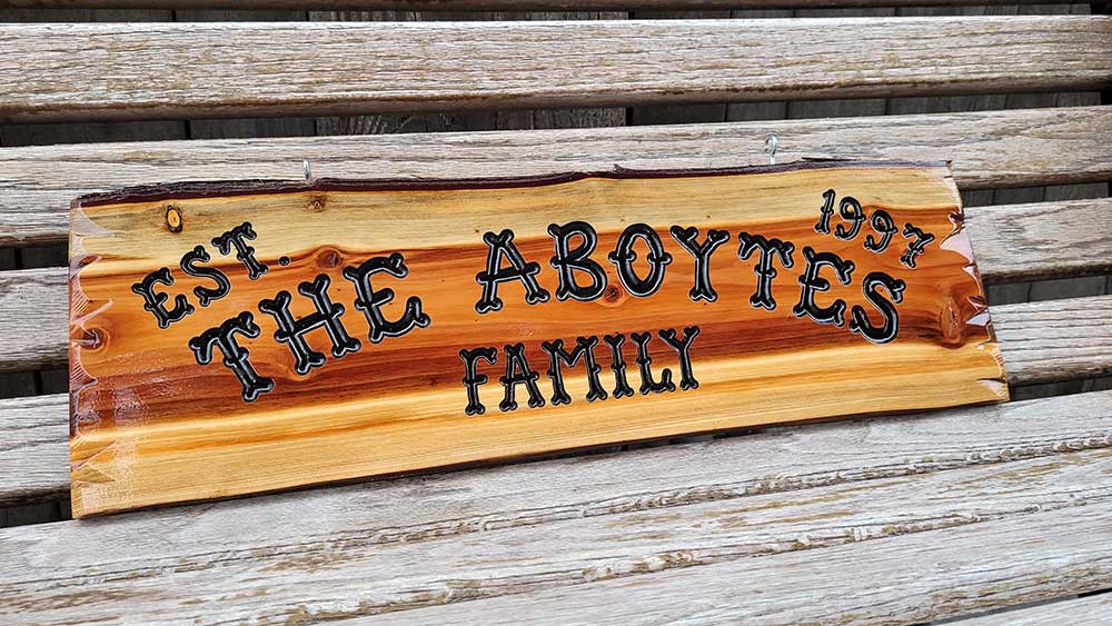 Wooden Family Sign Arched - Calico Wood Signs
