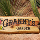 Wooden Garden Signs with Flowers - Calico Wood Signs