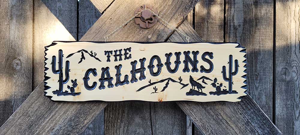 Wooden Signs with Sayings Howling Wolf - Calico Wood Signs